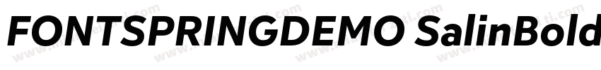 FONTSPRINGDEMO SalinBoldIt字体转换